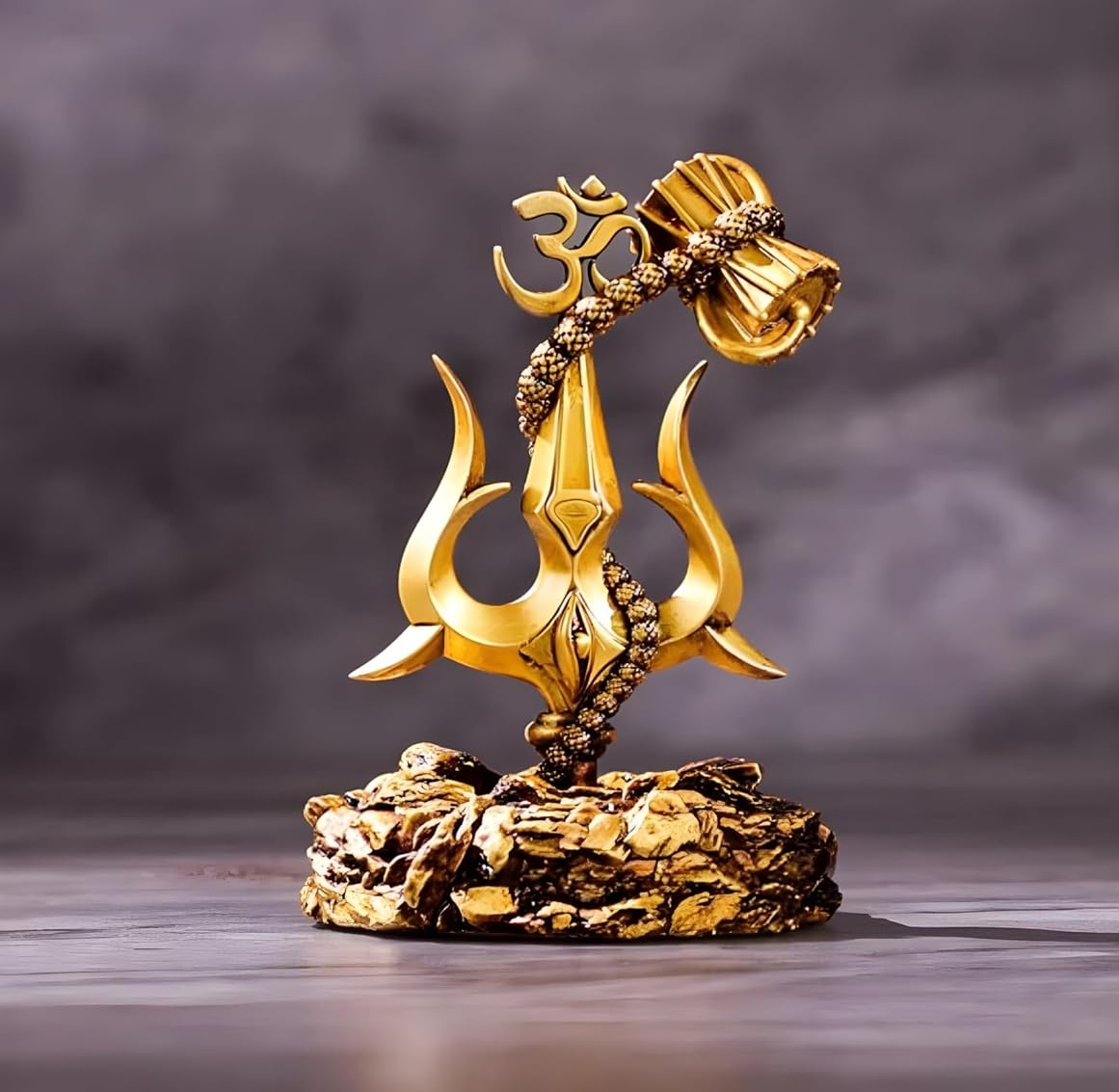 Shivji Trishul Standing with Damru Statue