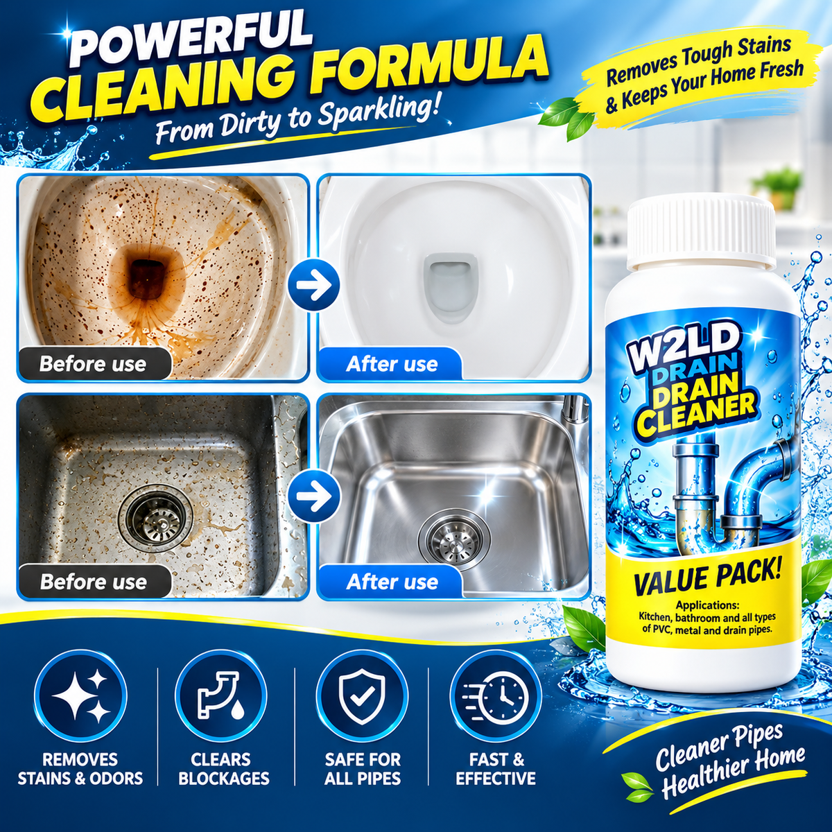 Sink Cleaner (Pack of 3)