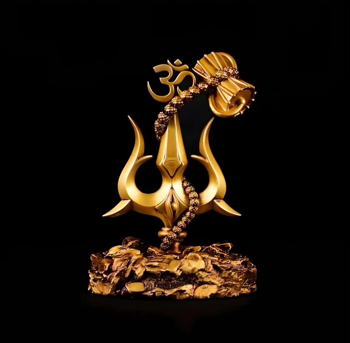Shivji Trishul Standing with Damru Statue