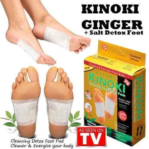 Kinoki Detox Foot Pads - Ginger & Salt Adhesive Patches for Foot Care