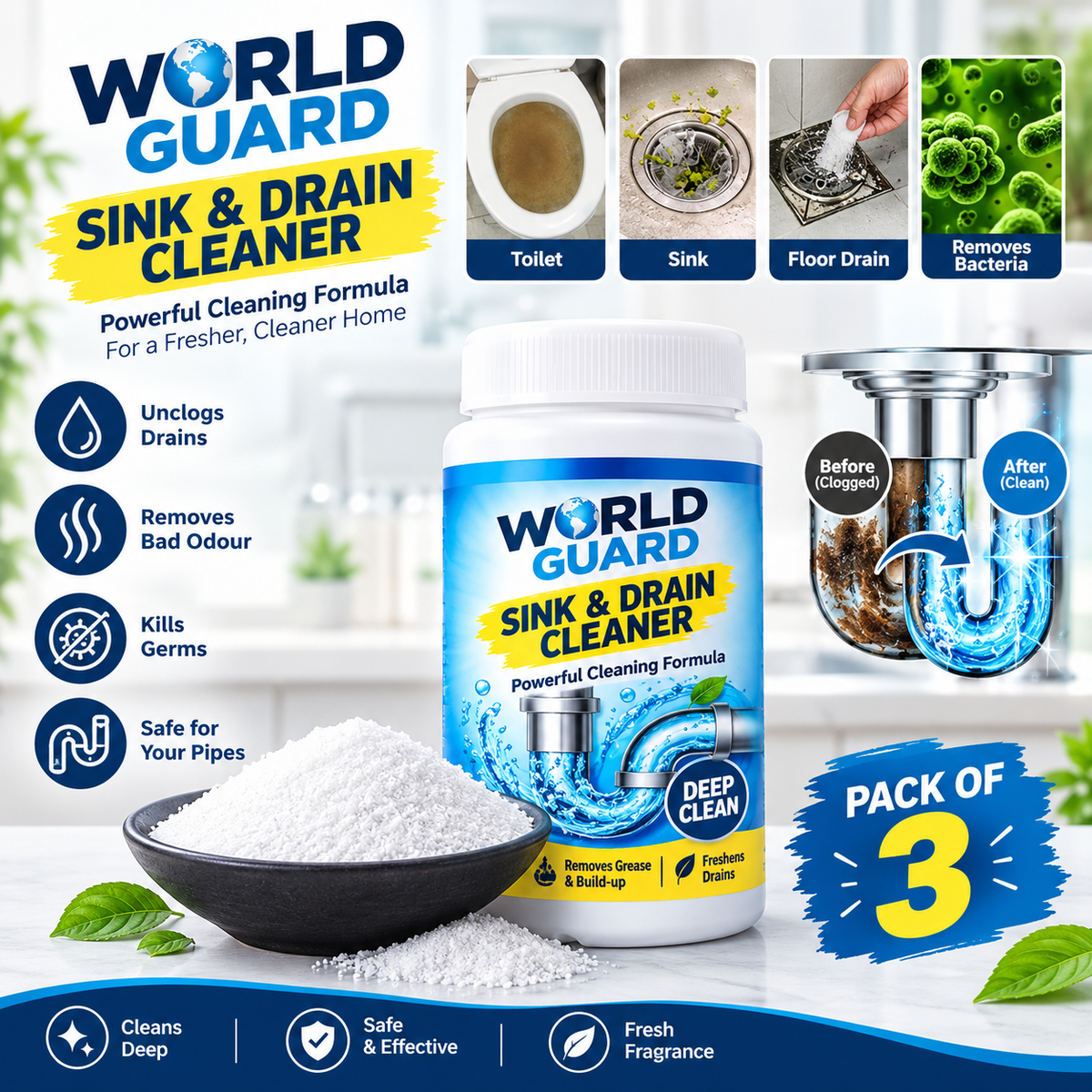 Sink Cleaner (Pack of 3)