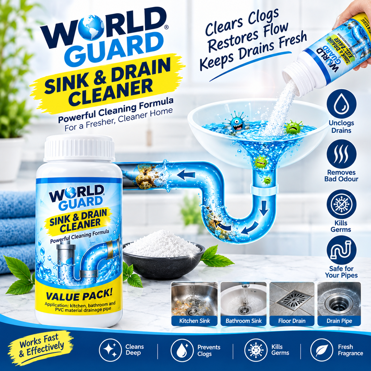 Sink Cleaner (Pack of 3)