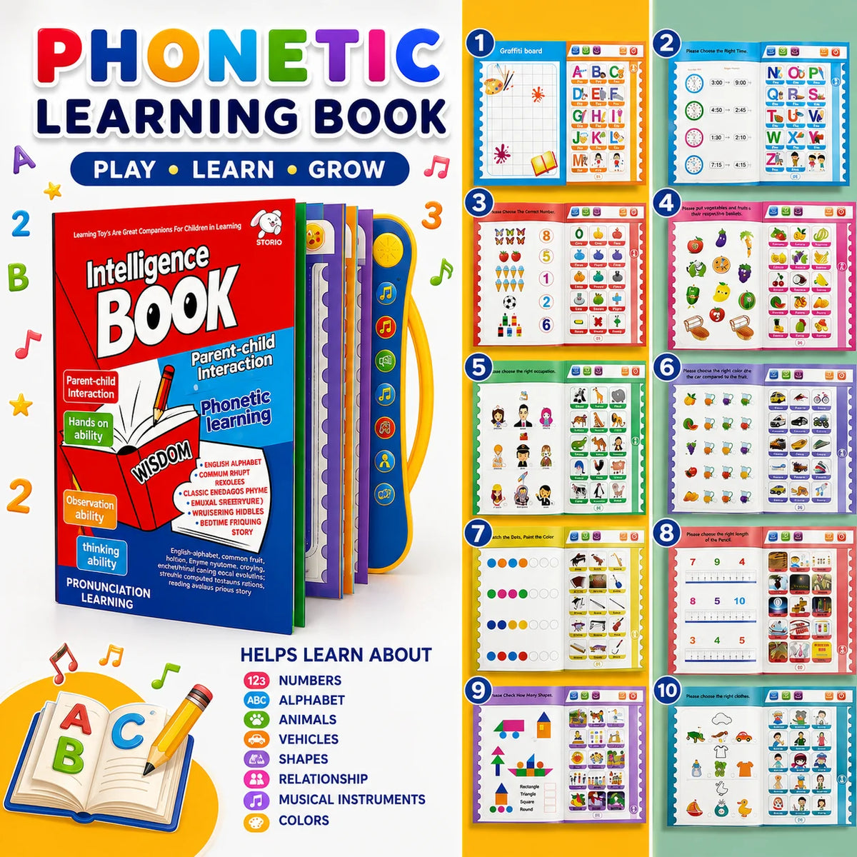 Interactive Musical Learning Book for Kids