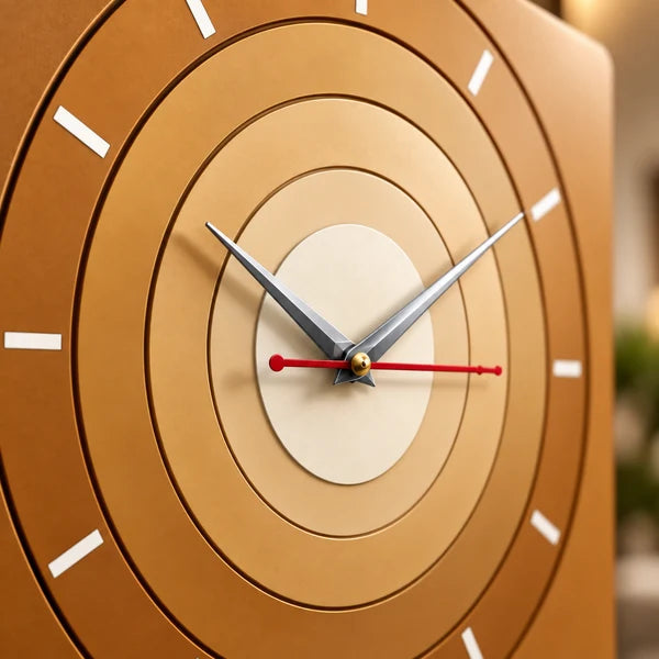 Modern Layered Wooden Wall Clock | Premium Square Designer Clock