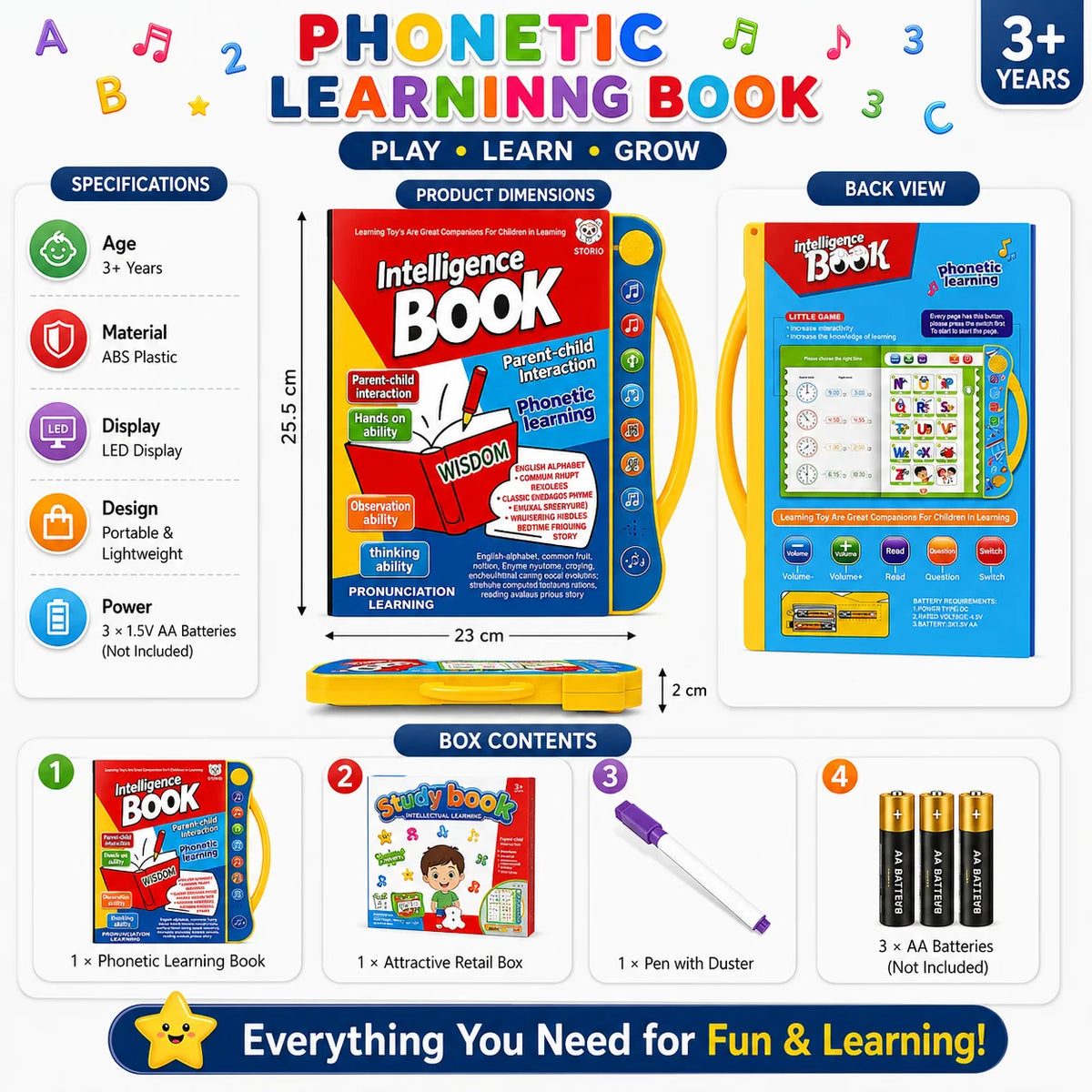 Interactive Musical Learning Book for Kids
